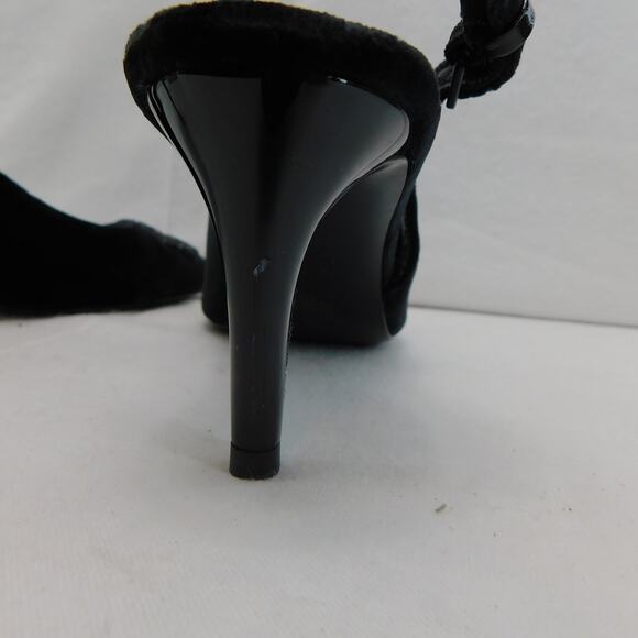 Tory Burch Women's Black Eleanor Velvet Slingback Pumps - Size 7.5 Shoes - Picture 6 of 14